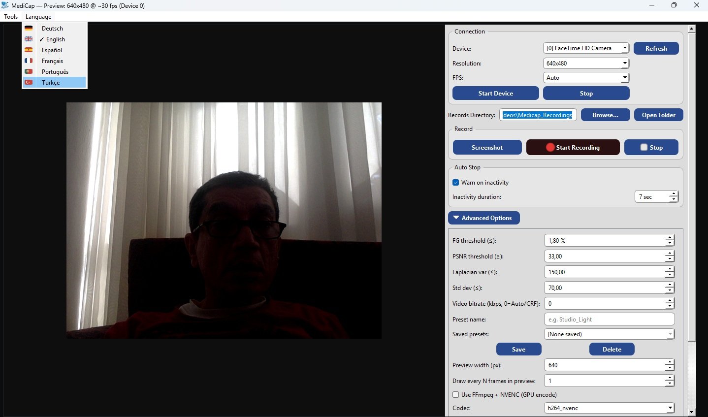 MediCap UI screenshot